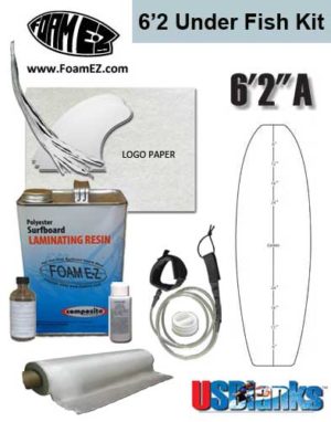 6'2 TO 6'5 RETRO FISH KIT - Foam E-Z, The Original One-Stop Surfboard  Supply Shop