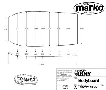verontschuldigen Leugen telegram Marko Foam Body Board Blank - Foam E-Z, The Original One-Stop Surfboard  Supply Shop