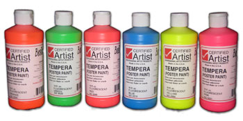  Sargent Art Fluorescent Acrylic Paint, 6 Pack x 4